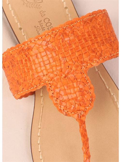 Orange Capri sandals Da Costanzo | INFRADITOINTRECCIATAARANCIO